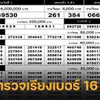 ตรวจหวย16มี ค64